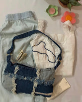 Denim Patchwork ShoulderBag