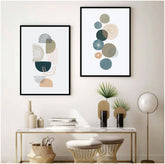 Bundle set of 2 Boho Minimal abstract artwork - wall art