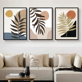Bundle set of 3 Boho Abstract Art - wall art