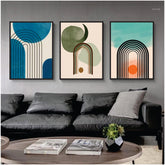 Bundle set of 3 Boho Abstract Art - wall art