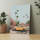 Aesthetic yellow car