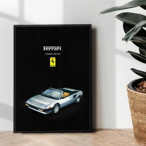 Ferrari 1984 mondial cabriolet poster - wall art