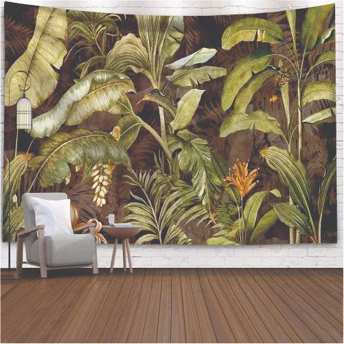 Tropical Plant Printed Tapestry