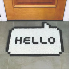 Hello door mat rug - fluffy rugs