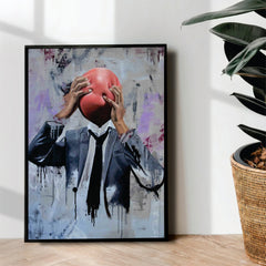 Balloon man Abstract art  - wall Art