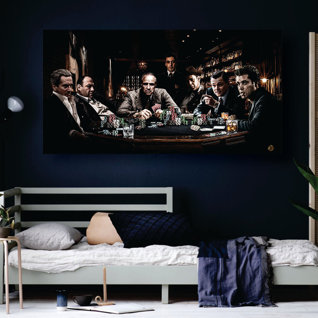 Gangsters playing cards - wall art
