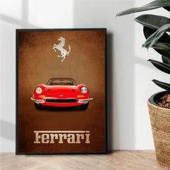 Ferrari Dino 246 GT classic poster design - wall art