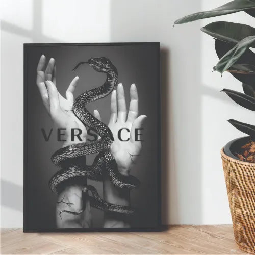 Versace x Snake black & white poster - wall art