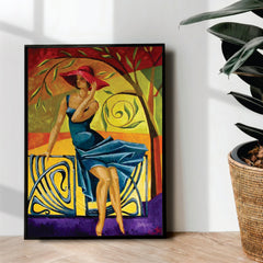 Model Girl abstract art - wall art