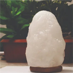 Healiv Himalayan Salt Natural Shape White Usb lamp with warm white LED