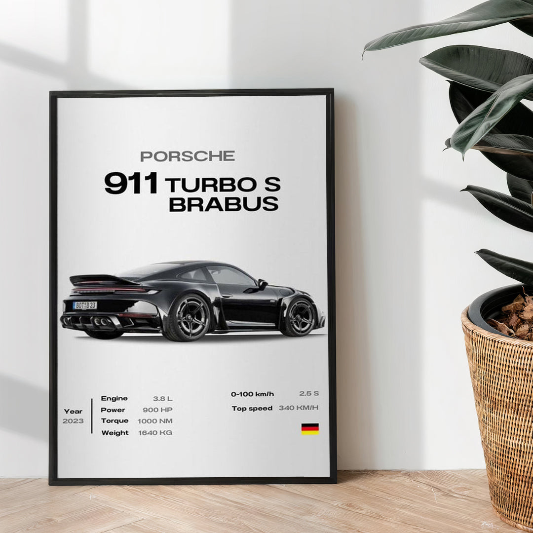 Porsche 911 Turbo S BRABUS - wall art