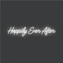 Happily ever after wedding neon sign