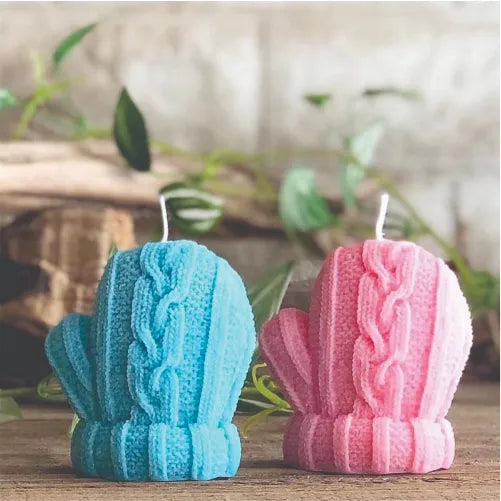 Mitten Pair Decorative Candle