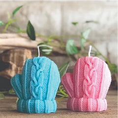 Mitten Pair Decorative Candle