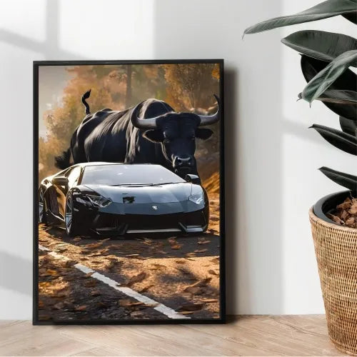mr beast Protect the Lamborghini Aventador SVj poster design - wall art