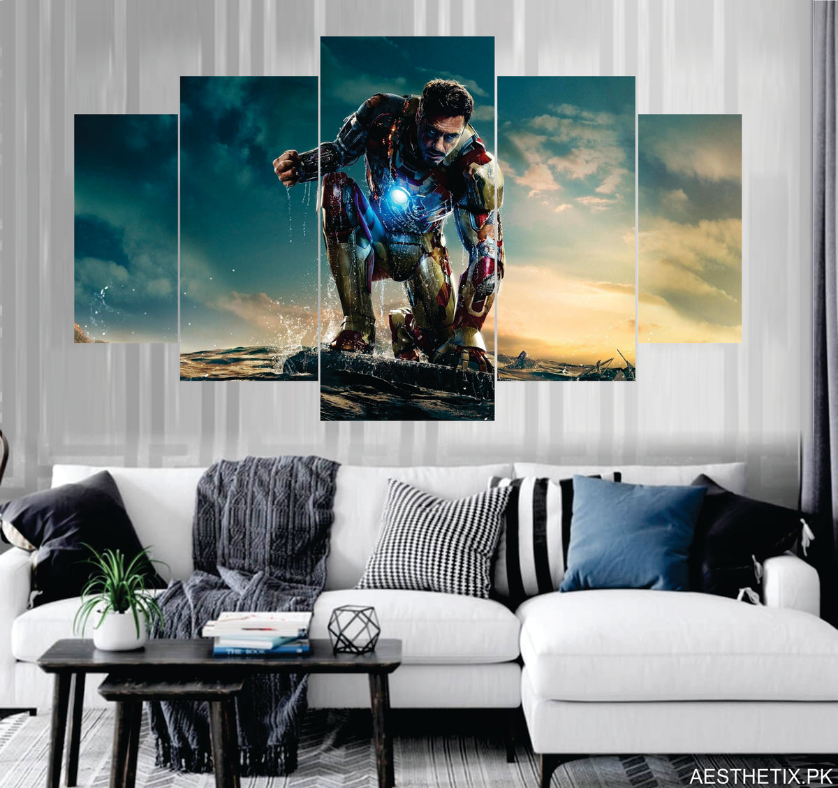 Iron Man set of 5 - panel wall art
