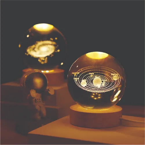 3D planet crystal Ball RGB Lamp