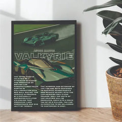 Aston Martin valkyrie illustration poster - wall art