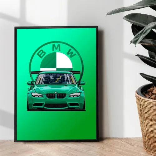 BMW exclusive illustration metal poster - wall art