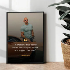 andrew tate top g motivational quotes - wall art