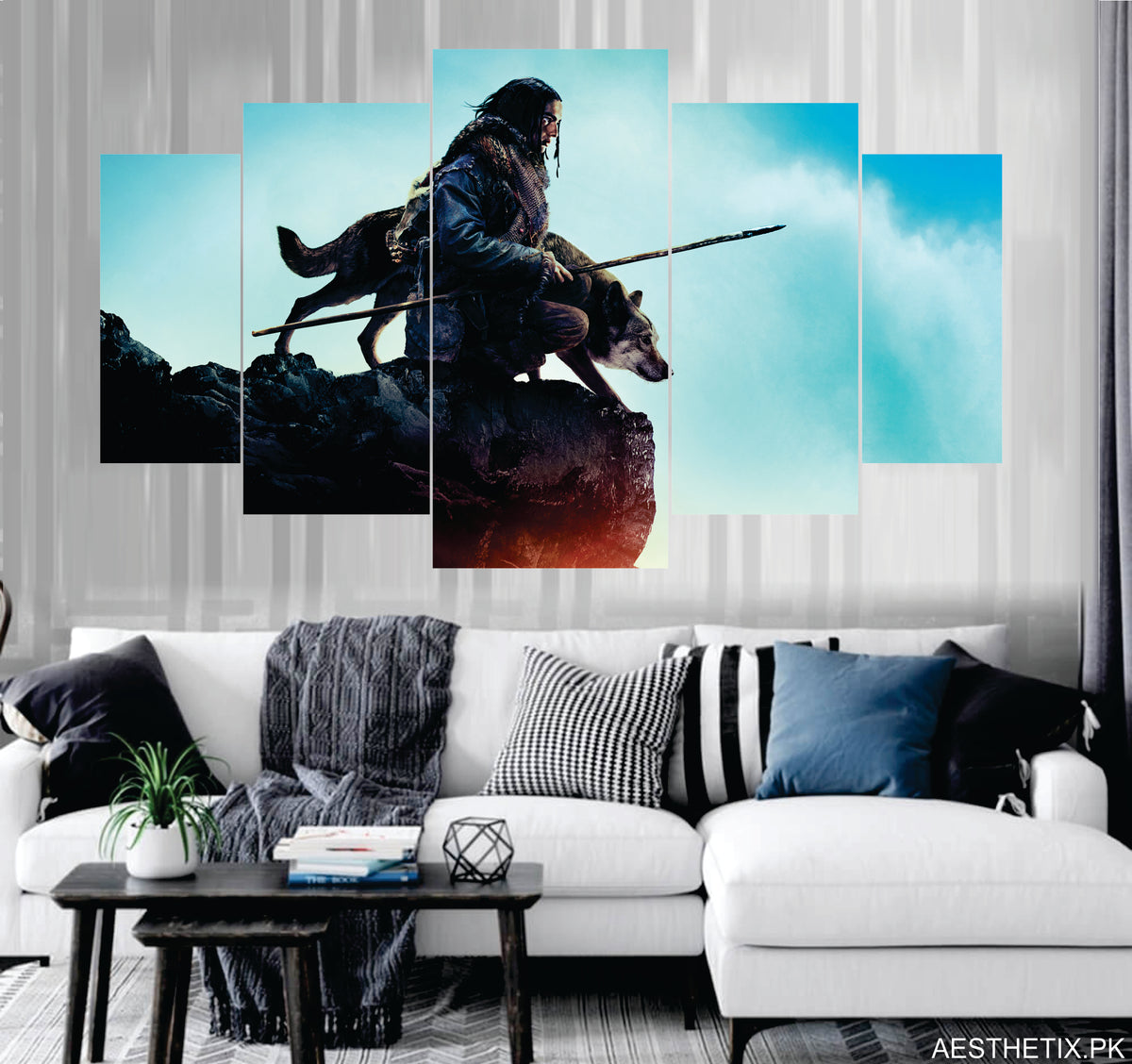 Alpha set of 5 - panel wall art