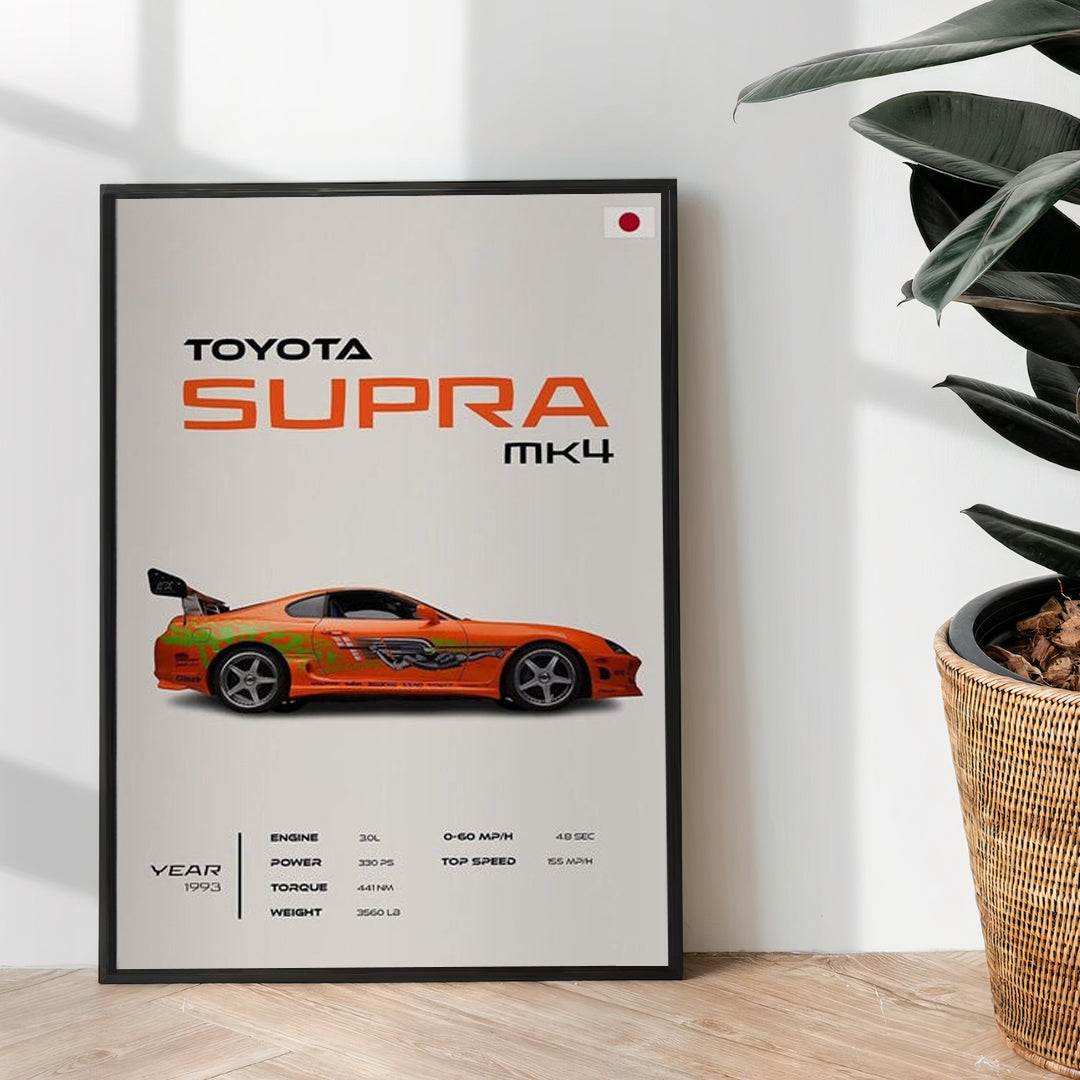 Toyota Supra MK4 - wall art