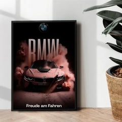 pink BMW i8 poster - wall art