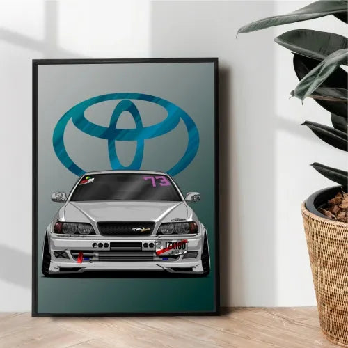 Toyota Supra illustration artwork poster - wall art