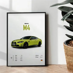 BMW M4 poster - wall art