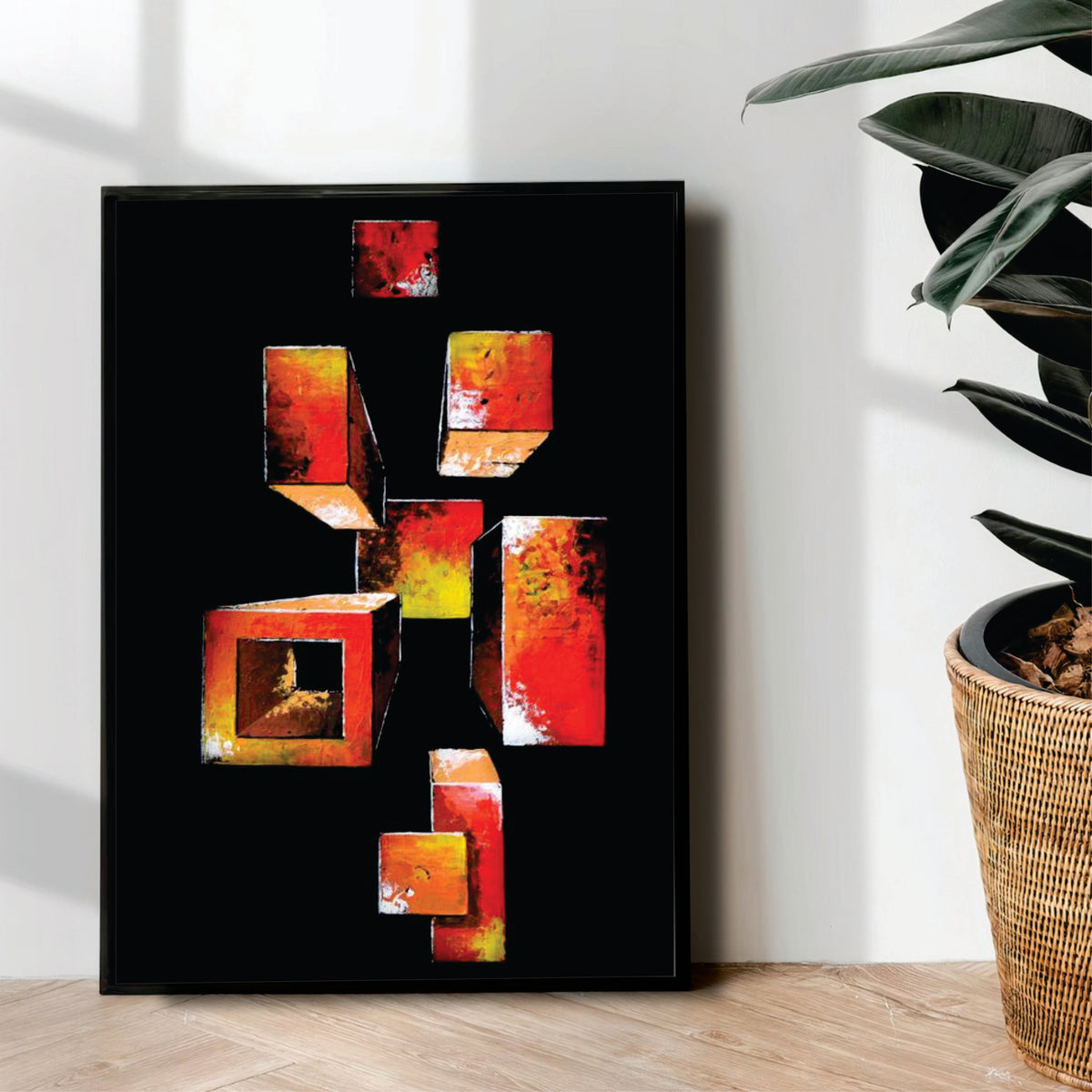 Blocks Abstract art  - wall Art