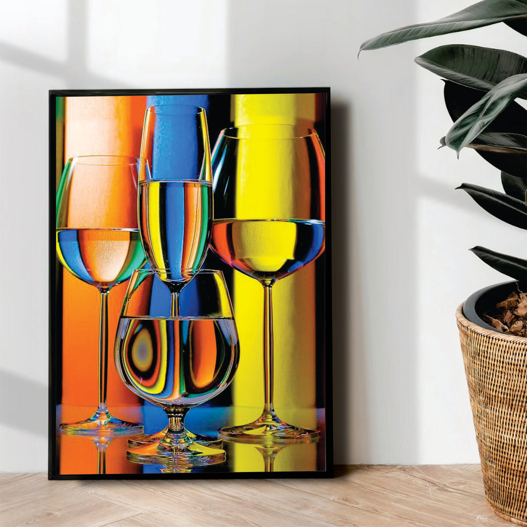 Minimal Colour Glasses Abstract art  - wall Art