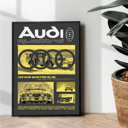 Audi sport quattro S1 E2 poster illustration design - wall art – Aesthetix