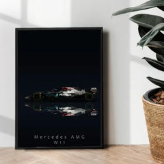 Mercedes AMG W11 poster illustration - wall art