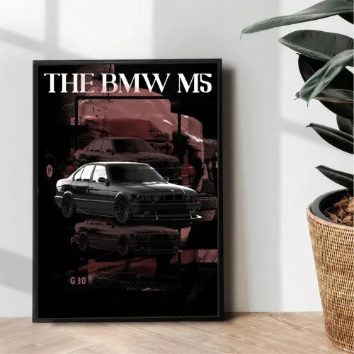 The BMW M5 dark poster - wall art