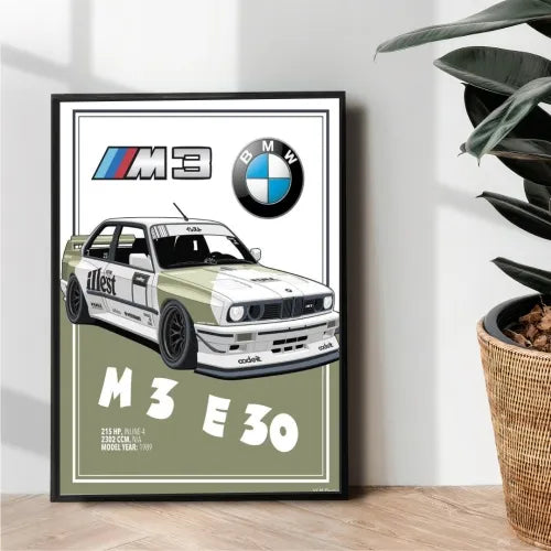 The BMW M3 E30 - wall art