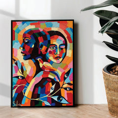 Cubist Painted Abstract Art - wall art