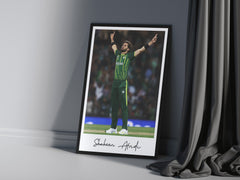 Shaheen Shah Afridi Polaroid Portrait - cricket wall art