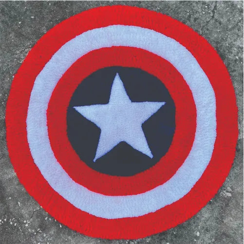 Captain America Shield Rug - fluffy Rugs