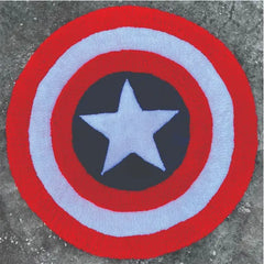 Captain America Shield Rug - fluffy Rugs