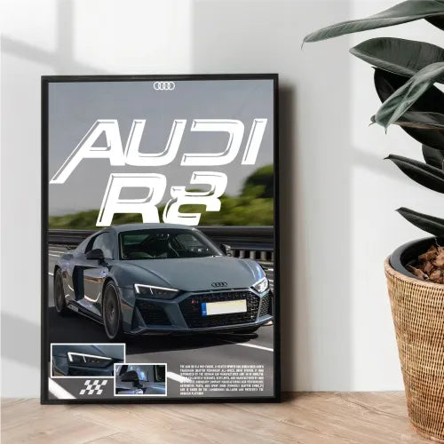 The Audi R8 poster design - wall art