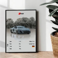 Audi R8 poster design - wall art