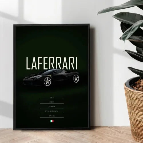 Ferrari Laferrari cat poster design - wall art