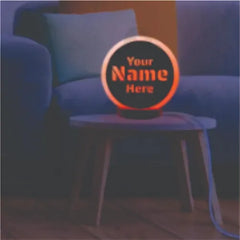 3D Acrylic Sheet Printed 7 Color Changing Customize Name Salt lamp