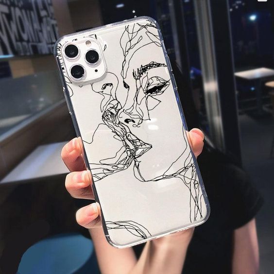 Minimal Couple art - Phone Case