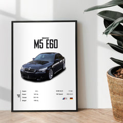 BMW M5 E60 - wall art