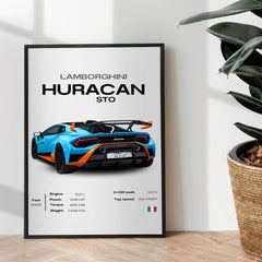 Lamborghini Huracan STO - wall art
