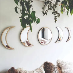 Wooden Moon Phase Mirror