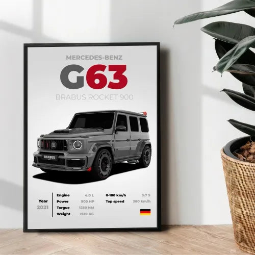 Mercedes Benz G63 Brabus metal poster - wall art