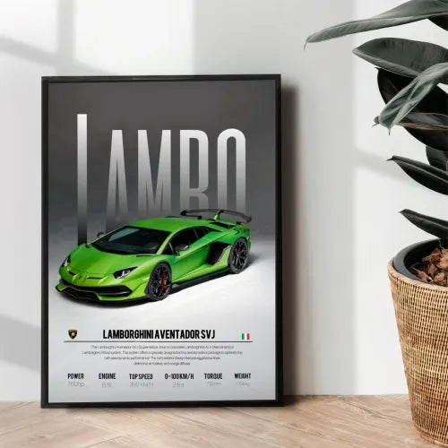 Lamborghini Aventador design poster - wall art