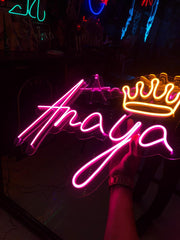 Custom Name Neon with crown or heart